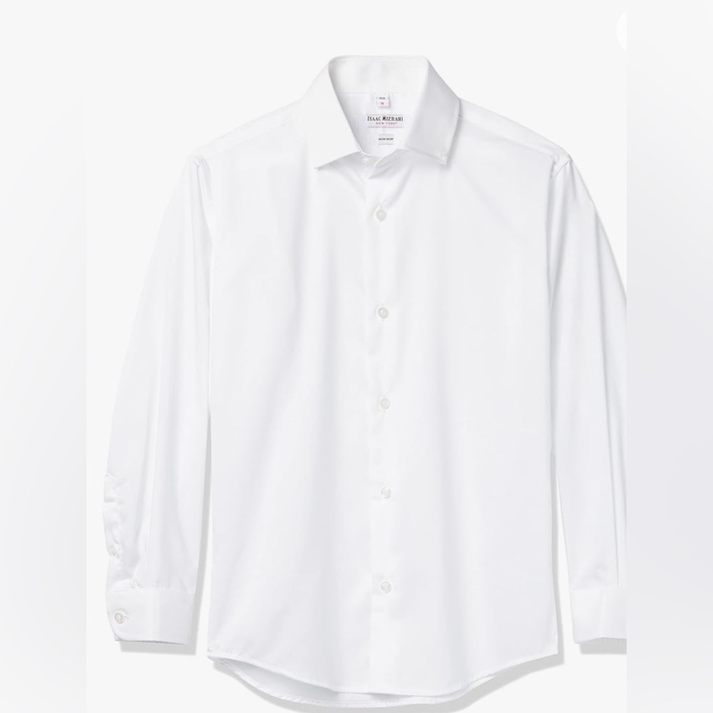 Boys, Isaac Mizrahi, white boys classic button down, size 6, like new condition!